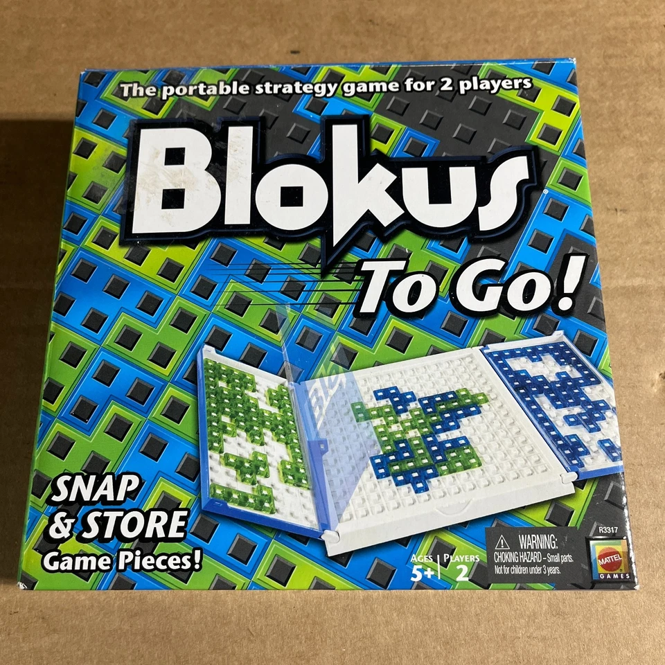 Blokus To Go for 2 Players COMPLETE Mattel 2009 Storage Trays Travel Strategy - Image 1 of 4