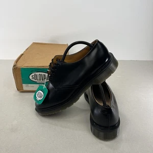 Solovair Schuhe schwarz Herren Größe 9,5 Schnürschuhe Leder hergestellt in England 1462 Lorne - Bild 1 von 17