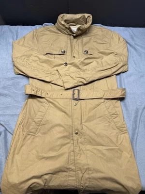 The Territory Ahead Coat Mens Medium Khaki Belted Field Safari Packable Hood - Image 1 of 4