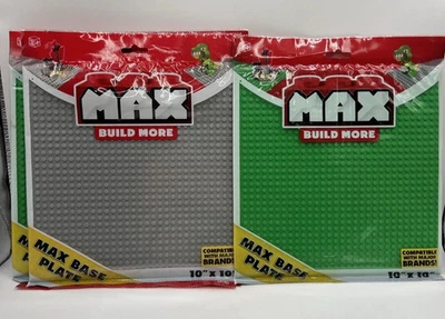 Placas Base MAX Build More 2 - 10" x 10" Gris y Verde Nuevas Precintadas Foto 1 de 4
