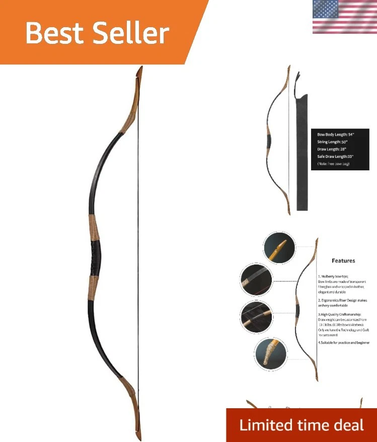 Longbowmaker Hungarian Style Handmade Longbow Flagella Recurve Horsebow Archery