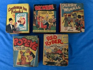 Vintage Whitman BETTER LITTLE BOOKS (5) Popeye, Blondie, Red Ryder, Joe Palooka - Imagen 1 de 24