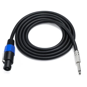 Speakon Male to 6.35mm 1/4" TS Male Speaker Audio Amplifier Cable w/ Twist Lock - Picture 1 of 8