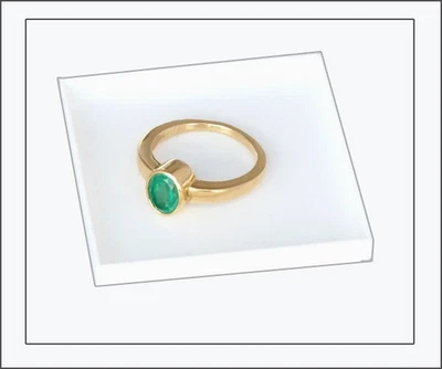 Smaragd 1,1ct -  Repräsentativer Ring Gelbgold- von Greenfire - Bild 1 von 4