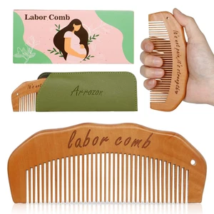Birth Comb for Women Labor, Wooden Labor Comb Natural Labor and Delivery Essenti - Foto 1 di 11