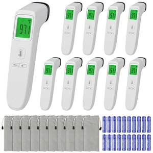 10er Pack berührungslos Digital Infrarot Thermometer Temperaturpistole Speicherfunktion - Bild 1 von 12