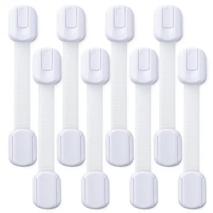 Cabinet Locks Baby Proofing -(8 Pack) Child Proof Cabinet Locks,Fridge,Oven ,... - Picture 1 of 4