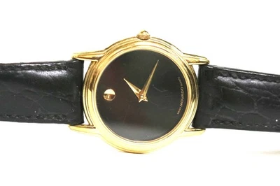Reloj para mujer Movado Museum 87-E4-9840 placa dorada funcionando Foto 1 de 4
