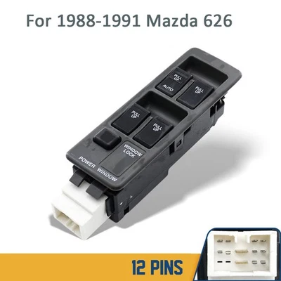 GK60-66-350A Drive Window Control Lifter Switch For 1988-1991 Mazda 626 - Image 1 of 4