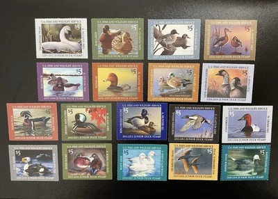 JDS9-26 Junior Duck Stamps (2001-2018), MNHOG. - Image 1 of 2