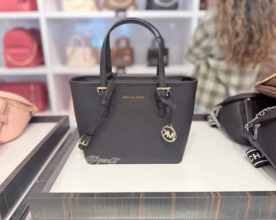 Michael Kors Jet Set Travel Extra-Small Saffiano Leather Top-Zip Tote Bag Purse - Image 1 of 4