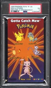 Gotta Catch Mew Pikachu Pokemon Card Toys R Us 1999 Nintendo Promo PSA 5 POP 1 - Picture 1 of 2