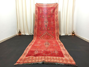 Boujad Wool Moroccan Rug 3' x 10' Berber Handmade Large Runner Carpet For Decor