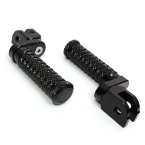 POLE Front 25mm Lowering Foot Pegs Black For Ninja 400 18 19 20 21 22 23 - Foto 1 di 7
