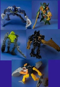 4 LEGO Bionicles Piraka Zaktan, Toa Hahli, Vezok & Phantika Mistika Figures - Picture 1 of 8