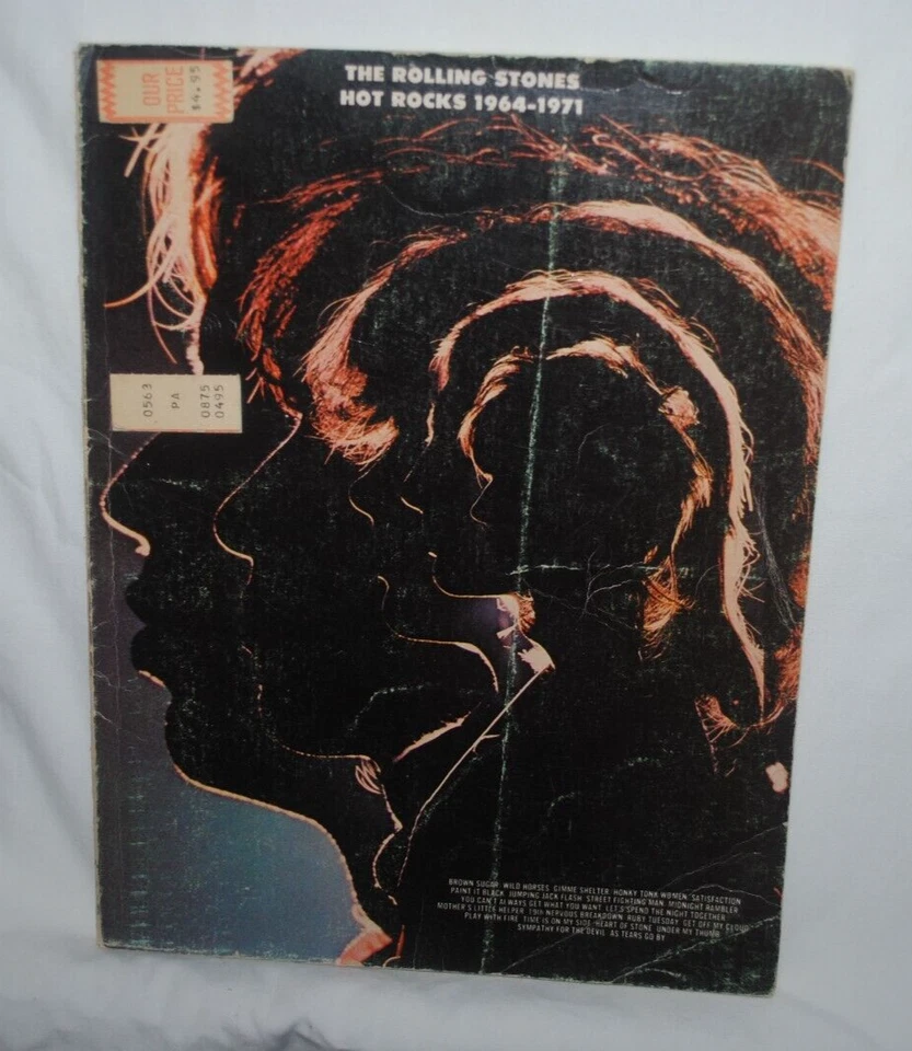 The Rolling Stones vintage music book, HOT ROCKS 1964-1971. 1973, cover worn - Image 1 of 1
