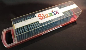 Sizzix Sizzlits AZURE Die Set w/ Case Upper/Lower Letters Numbers & Punc - Picture 1 of 6