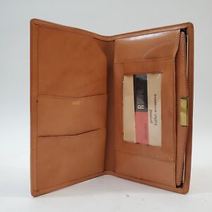 Vintage Rolfs Genuine Leather Bifold Wallet/Checkbook w/ Original Notebook
