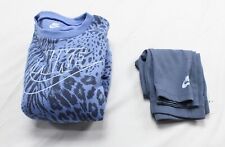 Nike Girl's "Home Swoosh Home" L/S Crew 2 Piece Set JL3 Blue Size 4T NWT