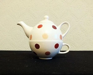 DISEÑO DAVID MASON - JUEGO DE TÉ PARA UNA TETERA Y TAZA - Imagen 1 de 3