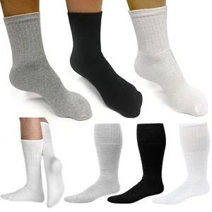 12 Pairs Mens Cotton Athletic Sports Tube Socks 911 Assorted - Picture 1 of 1