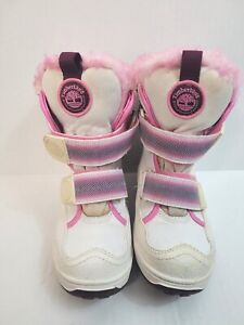 Timberland Kids Girls Size 2 Boots Waterproof Leather Snow Stomper Thermolite