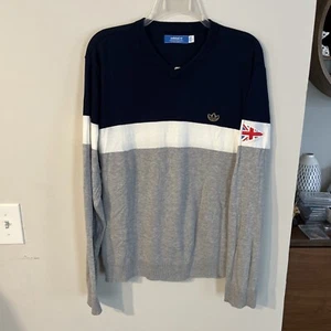 Vintage Adidas Great Britain Sweater Embroidery Men’s Large Football Y2K Jumper - Picture 1 of 11