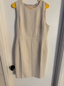 Women NWT "Trina Turk" cream color sleeveless sheath dress.Size 14 Reg. $328.00 - Picture 1 of 2
