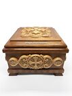 Ortodox Wooden Carved Ark for Reliquary Capsule Handmade 7.87"