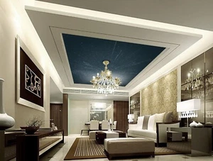 3D Srarry Shiny Blue Fairy - Ceiling Mural - Ceiling Wallpaper Mural - Picture 1 of 3