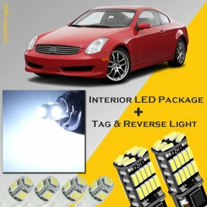 16x White LED Interior + Reverse Light Bulb Package For 2003 - 2006 Infiniti G35 - Picture 1 of 8