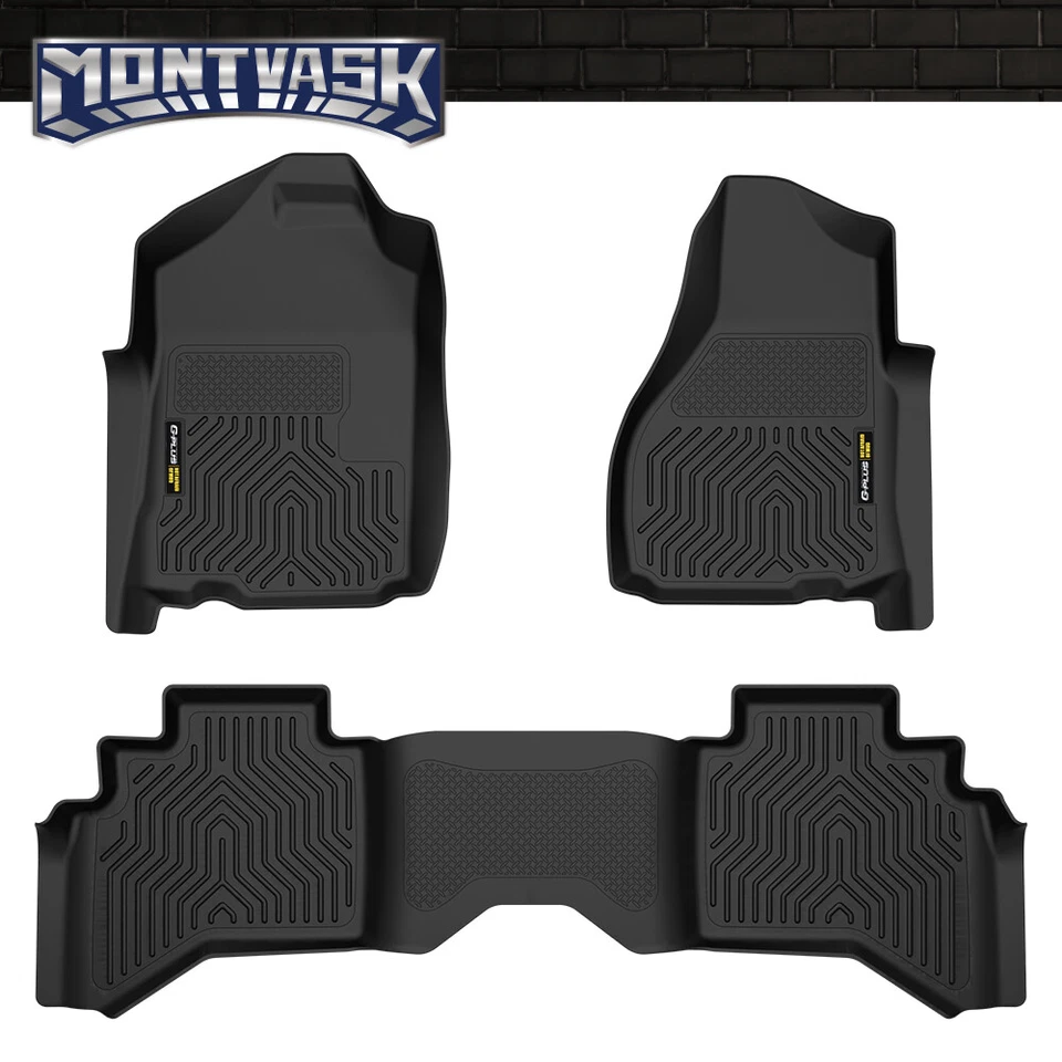 3D Molded TPE Floor Mats Fit For 2003-2008 Dodge Ram 1500 2500 3500 Quad Cab Foto 1 de 4