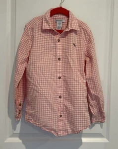 Tommy Bahama Girls Long Sleeve Button-Down Shirt Size L (10/12) Pink&white - Picture 1 of 4