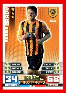 PREMIER LEAGUE 2014-15 -Trading Card TOPPS- n. 121 - ROBBIE BRADY - HULL CITY - Picture 1 of 2