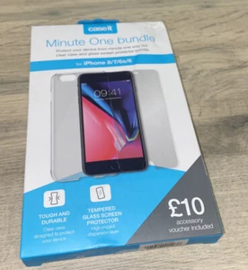 Caseit iPhone 8 7 6s 6 New SE Screen Protector and Case Transparent Clear - Picture 1 of 2