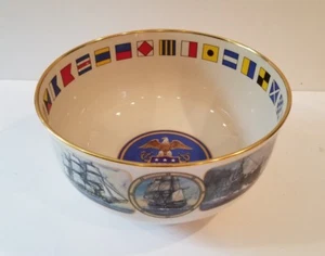 US NAVY Memorial Porcelain Bowl By Pickard 115/5000 Historical Society 1989 MINT - Picture 1 of 6