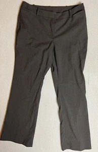 Worthington Womens Modern Fit Pants Women's 16 Brown Plaid Trouser Leg Mid Rise - Picture 1 of 11