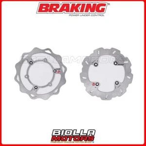 YAMAHA YZ 85 2007 BRAKING BRAKE DISC KIT - FRONT + REAR [FIXED WAVE - Picture 1 of 5