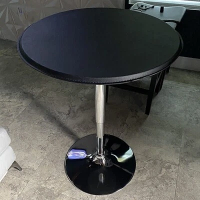 Height Adjustable Round Breakfast Kitchen Coffee Bar Dining Table Swivel Top - Image 1 of 4