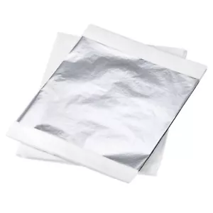Silver Leaf Papers Gold Leaf Foil Sheet 5.5 x 5.5inch for Art Decoration Scul... - Picture 1 of 5