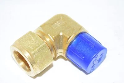 NEW Parker A-lok 12MSEL8N-B elbow, brass, 3/4'' double ferrule tube fitting x 1/ - Image 1 of 2