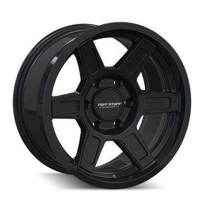 4 New 17x8.5 Tuffstuff TS01 Ascent Gloss Black 5x127 5x5 ET0 Wheel Rim - Image 1 of 3