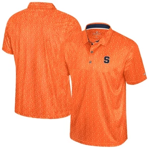 Men's Colosseum Orange Syracuse Orange Football Print Polo - Picture 1 of 3
