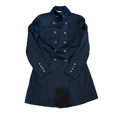 Gabardina negra para mujer White House Black Market S clásica elegante Foto 1 de 4