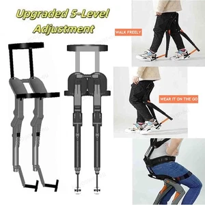 1 Paar tragbarer unsichtbarer Stuhl verstellbar Exoskelett Stuhl unsichtbar klappbar - Bild 1 von 18