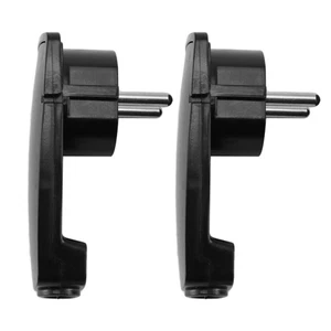 2 Pezzi Connettore Angolare Schuko Nero Piatto, Connettore Piatto Schuko 250 V (164177 - Foto 1 di 7