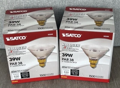 9° Narrow Spot Light, Par 38 2 (TWO) SATCO S2245 Energy Saving 39W yields 45W - Image 1 of 4