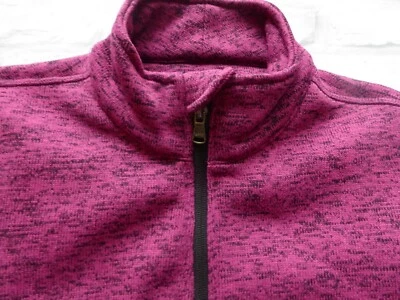  Chaqueta polar Marc New York Andrew Marc cremallera completa cuello embudo borgoña S Foto 1 de 4