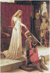 The Accolade Knight Fine Art Renaissance Counted Cross-Stitch Pattern - Picture 1 of 1