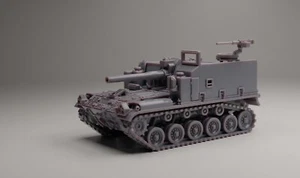 Modelo de tanque de pistola autopropulsada American M44 1/72 impreso en 3D sin pintar - Imagen 1 de 3